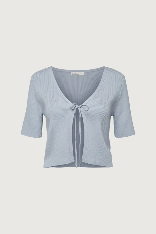 CROPPED OPEN FRONT CARDIGAN