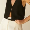 CROPPED OPEN FRONT KNIT TANK