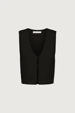CROPPED OPEN FRONT KNIT TANK