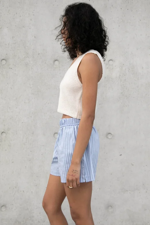 CROPPED OPEN FRONT KNIT TANK