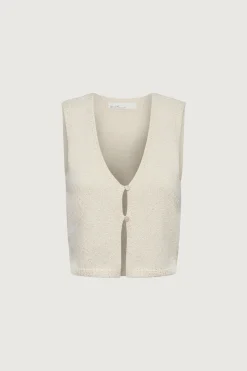 CROPPED OPEN FRONT KNIT TANK
