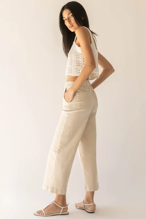 CROPPED OPEN KNIT TANK TOP
