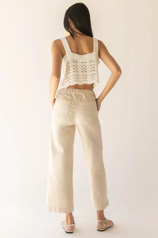 CROPPED OPEN KNIT TANK TOP