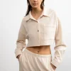 CROPPED OVERSIZED KNIT SHIRT