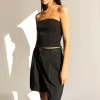 CROPPED PONTE KNIT TUBE TOP