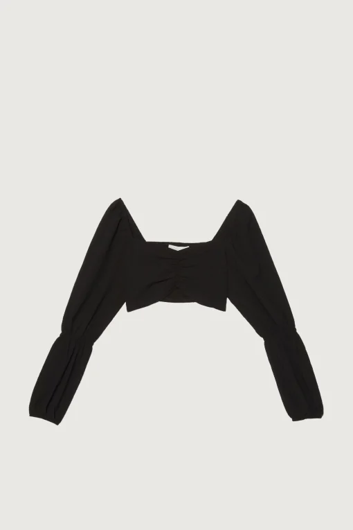 CROPPED PUFF SLEEVE TOP
