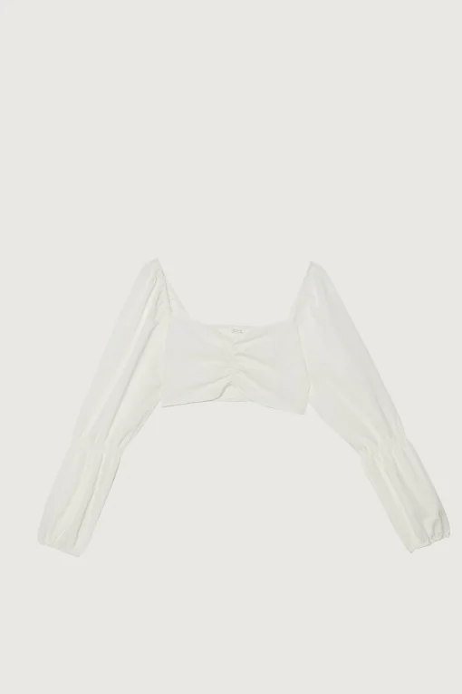 CROPPED PUFF SLEEVE TOP