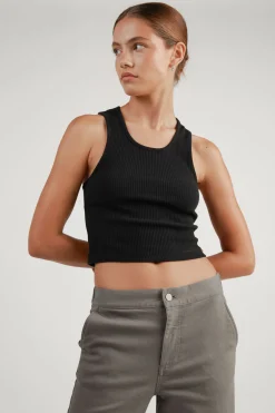CROPPED RIBBED TANK