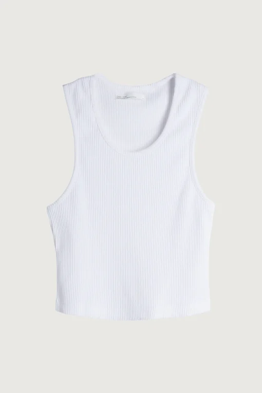 CROPPED RIBBED TANK
