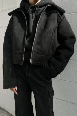 CROPPED SHERPA JACKET