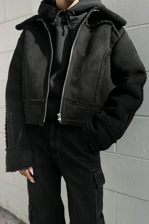 CROPPED SHERPA JACKET