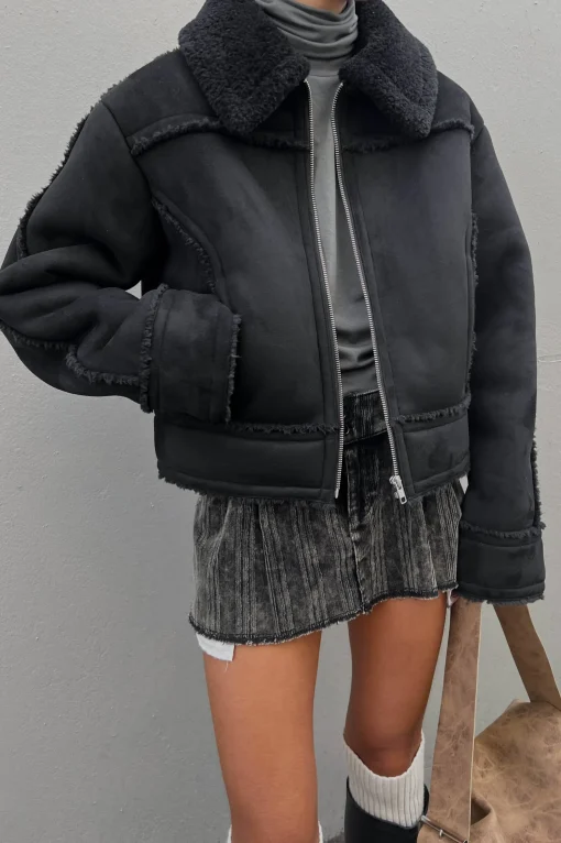 CROPPED SHERPA JACKET