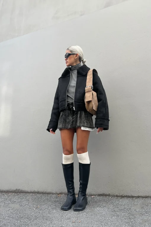 CROPPED SHERPA JACKET