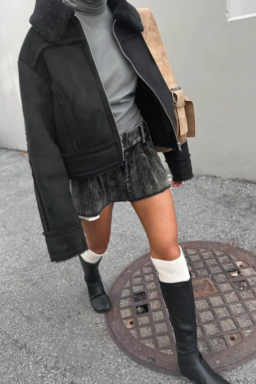 CROPPED SHERPA JACKET