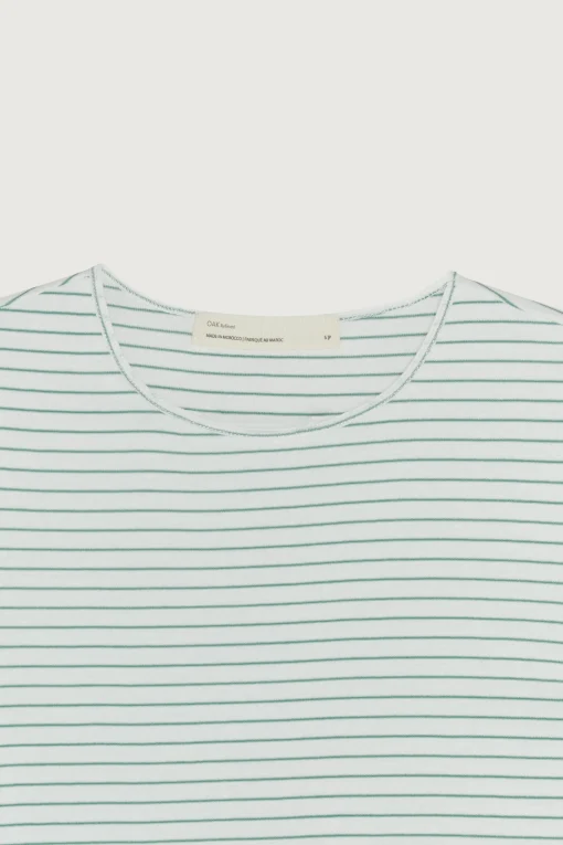 CROPPED STRIPED TEE