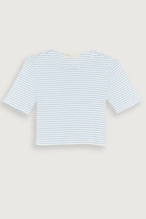 CROPPED STRIPED TEE