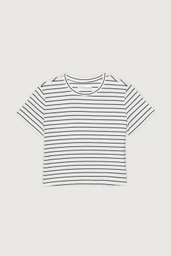CROPPED STRIPED T-SHIRT
