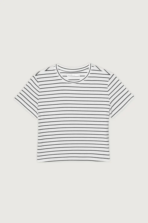 CROPPED STRIPED T-SHIRT