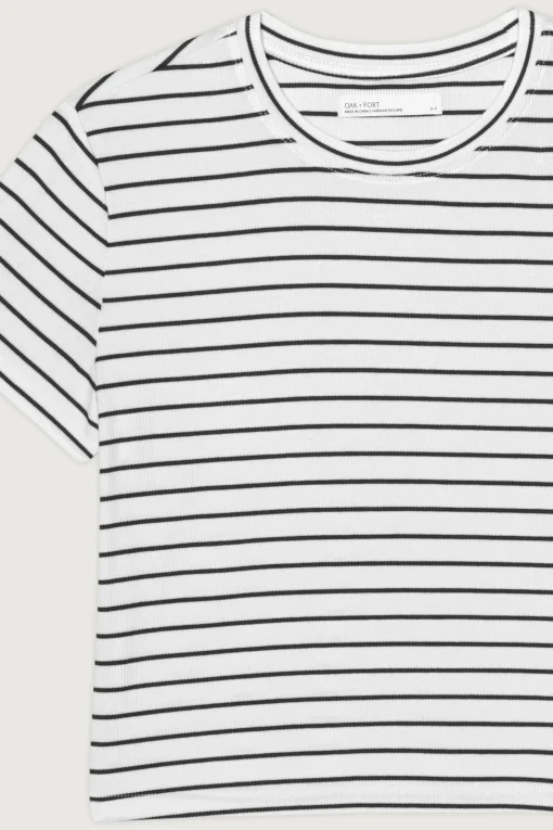CROPPED STRIPED T-SHIRT