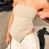 CROPPED TUBE TOP WITH SIDE SLIT