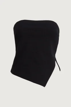 CROPPED TUBE TOP WITH SIDE SLIT