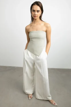 CROPPED TUBE TOP WITH SIDE SLIT