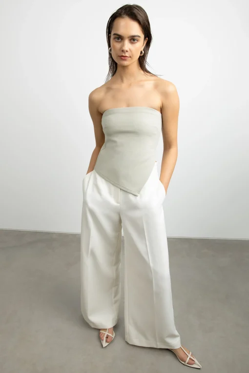 CROPPED TUBE TOP WITH SIDE SLIT