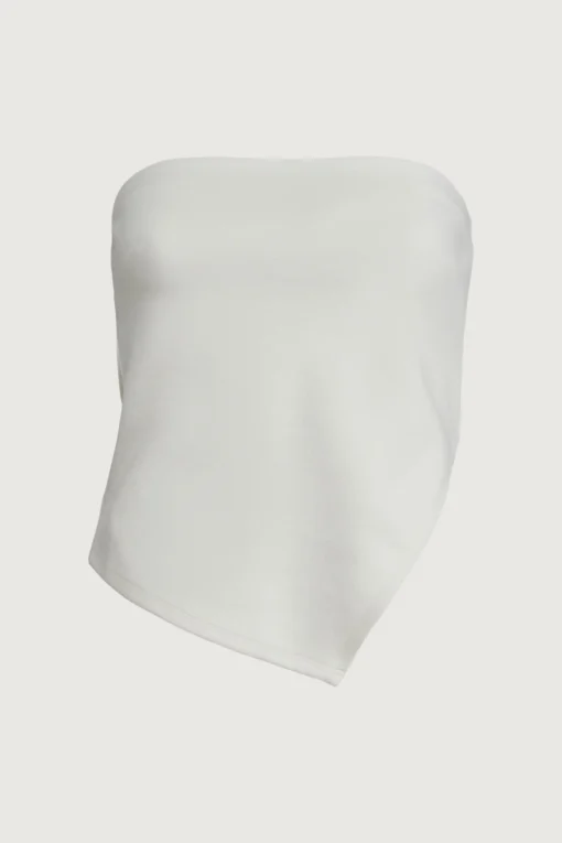 CROPPED TUBE TOP WITH SIDE SLIT