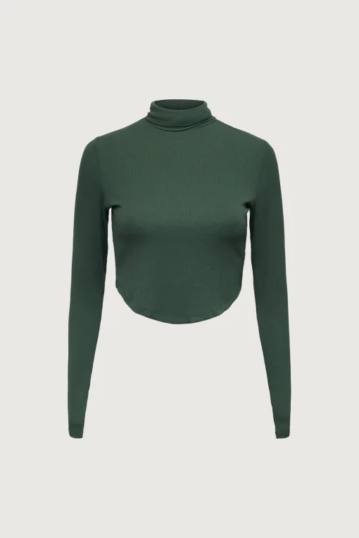 CROPPED TURTLENECK TOP