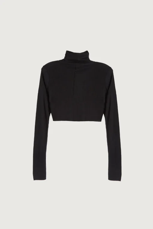 CROPPED TURTLENECK TOP