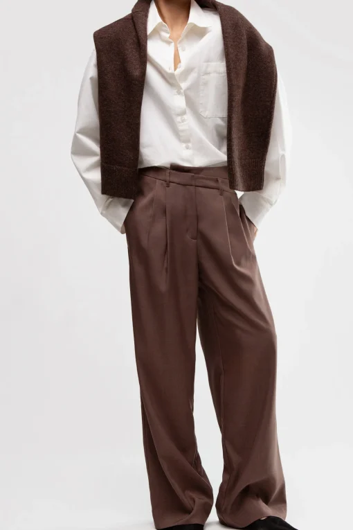 CROSSOVER WAIST WIDE LEG PANT
