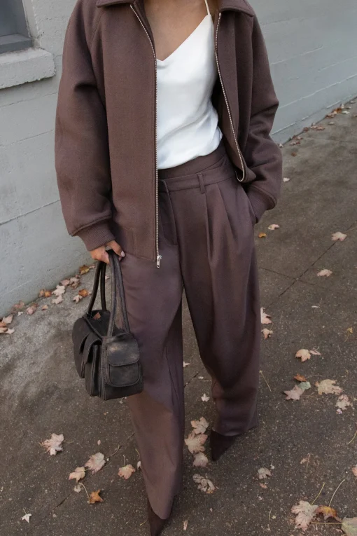 CROSSOVER WAIST WIDE LEG PANT