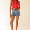 CUT OFF DENIM SHORTS