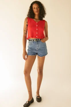 CUT OFF DENIM SHORTS