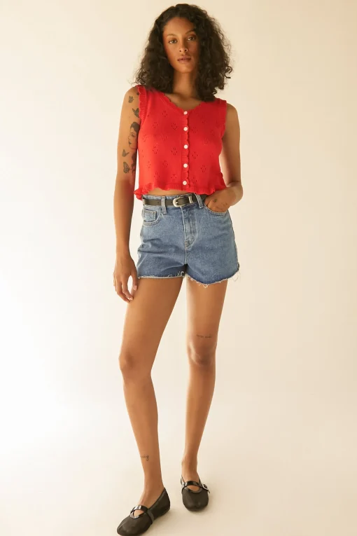 CUT OFF DENIM SHORTS