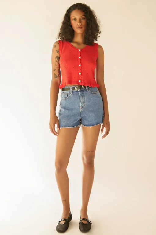 CUT OFF DENIM SHORTS