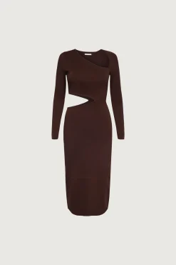 CUT-OUT BODYCON MIDI DRESS