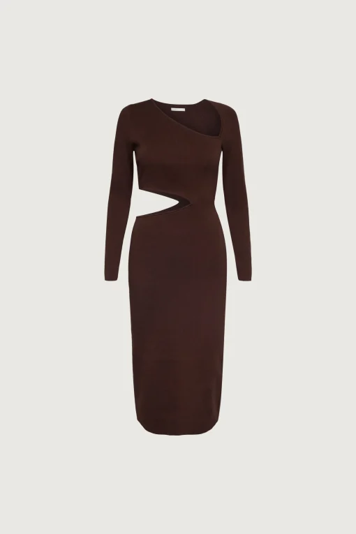 CUT-OUT BODYCON MIDI DRESS