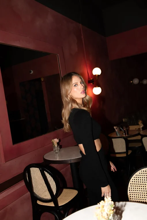 CUT-OUT BODYCON MIDI DRESS