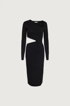 CUT-OUT BODYCON MIDI DRESS