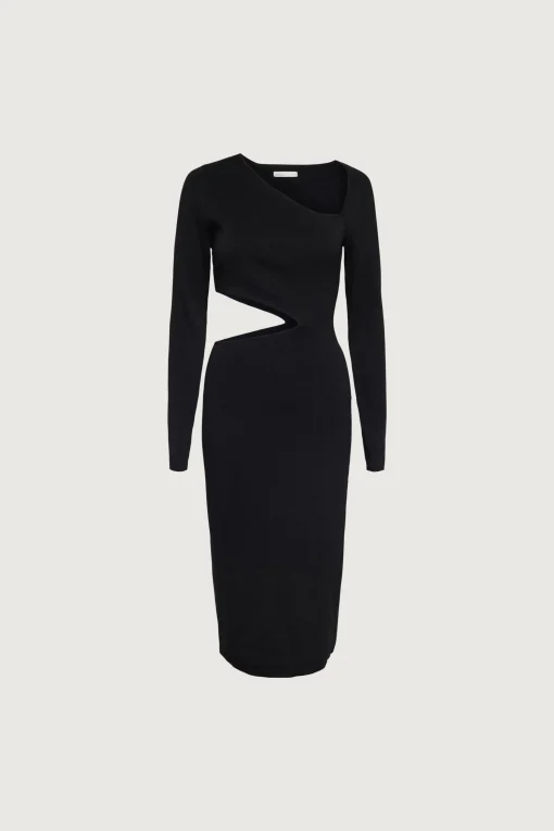 CUT-OUT BODYCON MIDI DRESS