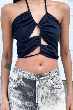 CUTOUT HALTER TOP