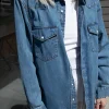 DENIM BUTTON-UP SHIRT