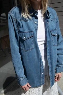DENIM BUTTON-UP SHIRT