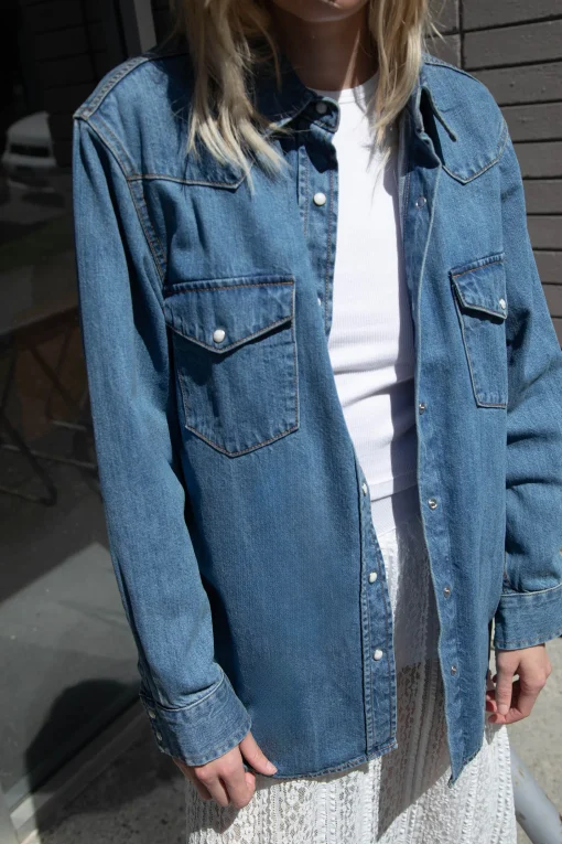 DENIM BUTTON-UP SHIRT