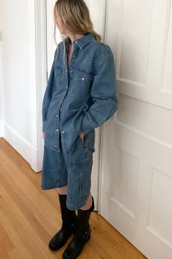 DENIM BUTTON-UP SHIRT