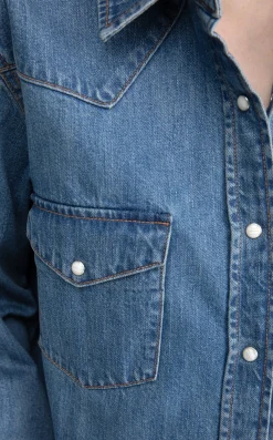 DENIM BUTTON-UP SHIRT
