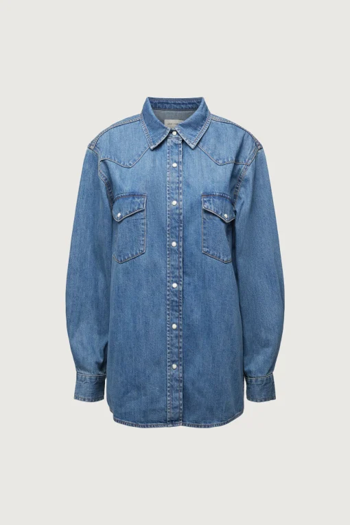 DENIM BUTTON-UP SHIRT