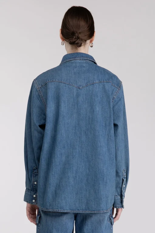 DENIM BUTTON-UP SHIRT