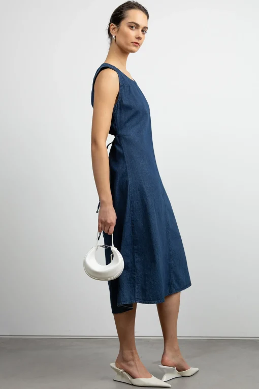 DENIM MIDI DRESS
